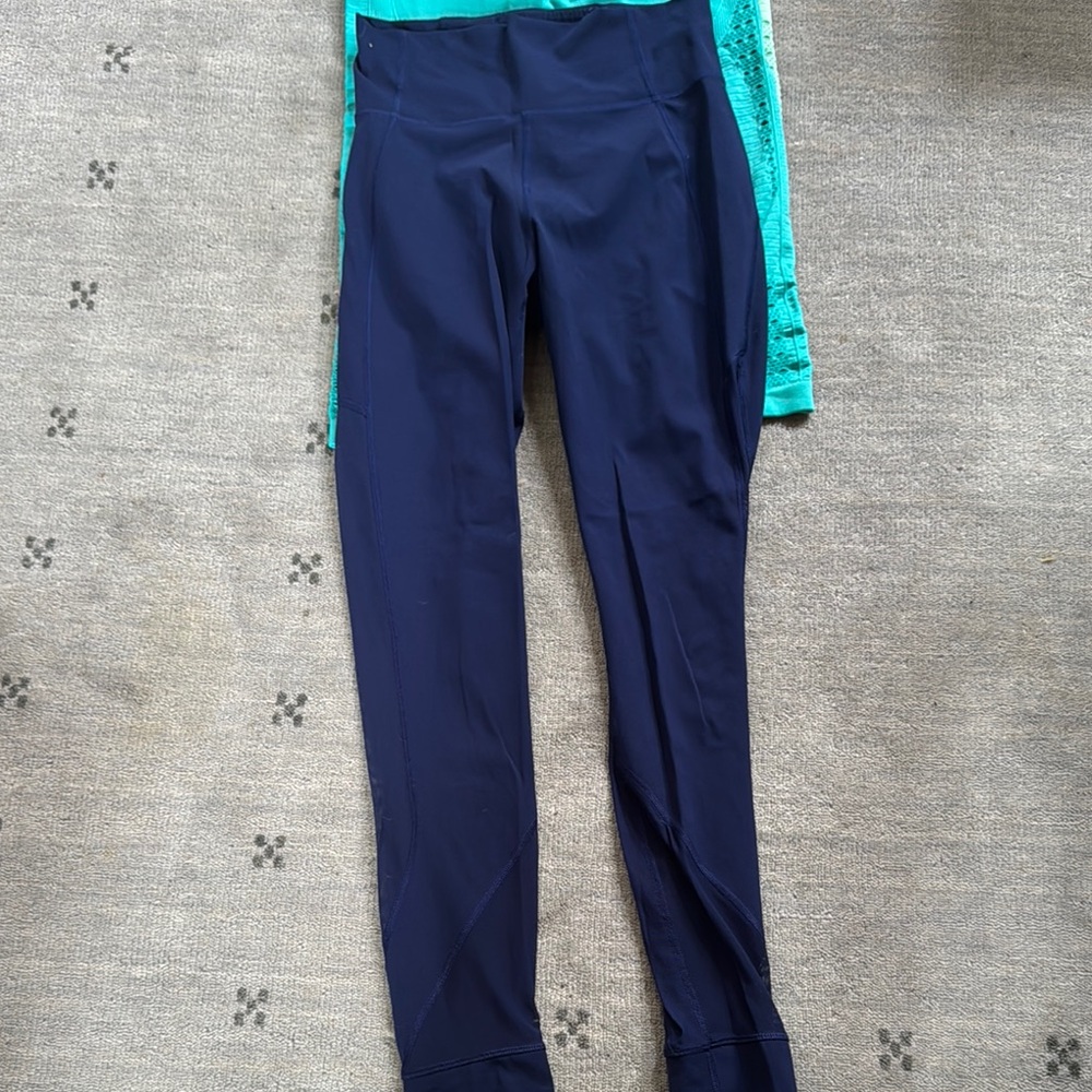 Active Wear Pants Set - Navy, Teal, Blue, Orange, Olive -4 GymShark & 1 Luluemon - Picture 2 of 7